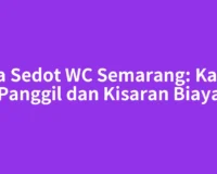 Jasa Sedot WC Semarang: Kapan Panggil dan Kisaran Biaya