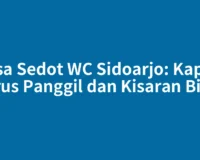 Jasa Sedot WC Sidoarjo: Kapan Harus Panggil dan Kisaran Biaya