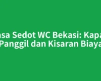 Jasa Sedot WC Bekasi: Kapan Panggil dan Kisaran Biaya