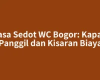 Jasa Sedot WC Bogor: Kapan Panggil dan Kisaran Biaya
