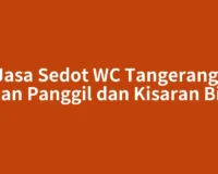 Jasa Sedot WC Tangerang: Kapan Panggil dan Kisaran Biaya