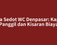 Jasa Sedot WC Denpasar: Kapan Panggil dan Kisaran Biaya