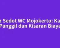 Jasa Sedot WC Mojokerto: Kapan Panggil dan Kisaran Biaya