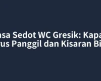 Jasa Sedot WC Gresik: Kapan Harus Panggil dan Kisaran Biaya