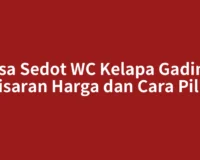 Jasa Sedot WC Kelapa Gading: Kisaran Harga dan Cara Pilih