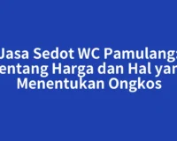 Jasa Sedot WC Pamulang: Rentang Harga dan Hal yang Menentukan Ongkos