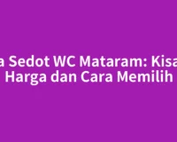 Jasa Sedot WC Mataram: Kisaran Harga dan Cara Memilih