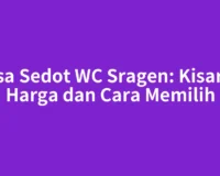 Jasa Sedot WC Sragen: Kisaran Harga dan Cara Memilih
