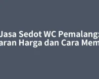 Jasa Sedot WC Pemalang: Kisaran Harga dan Cara Memilih